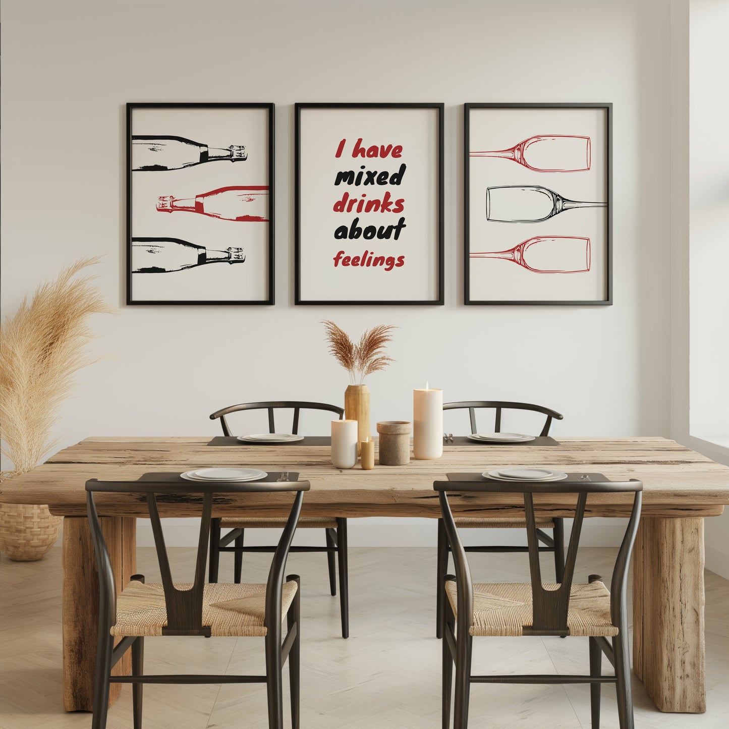 Bottles and Feelings, Set of 3, D033