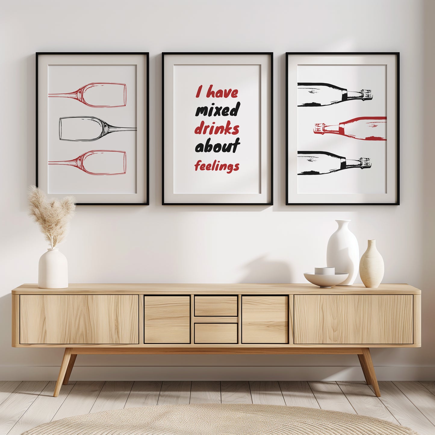 Bottles and Feelings, Set of 3, D033