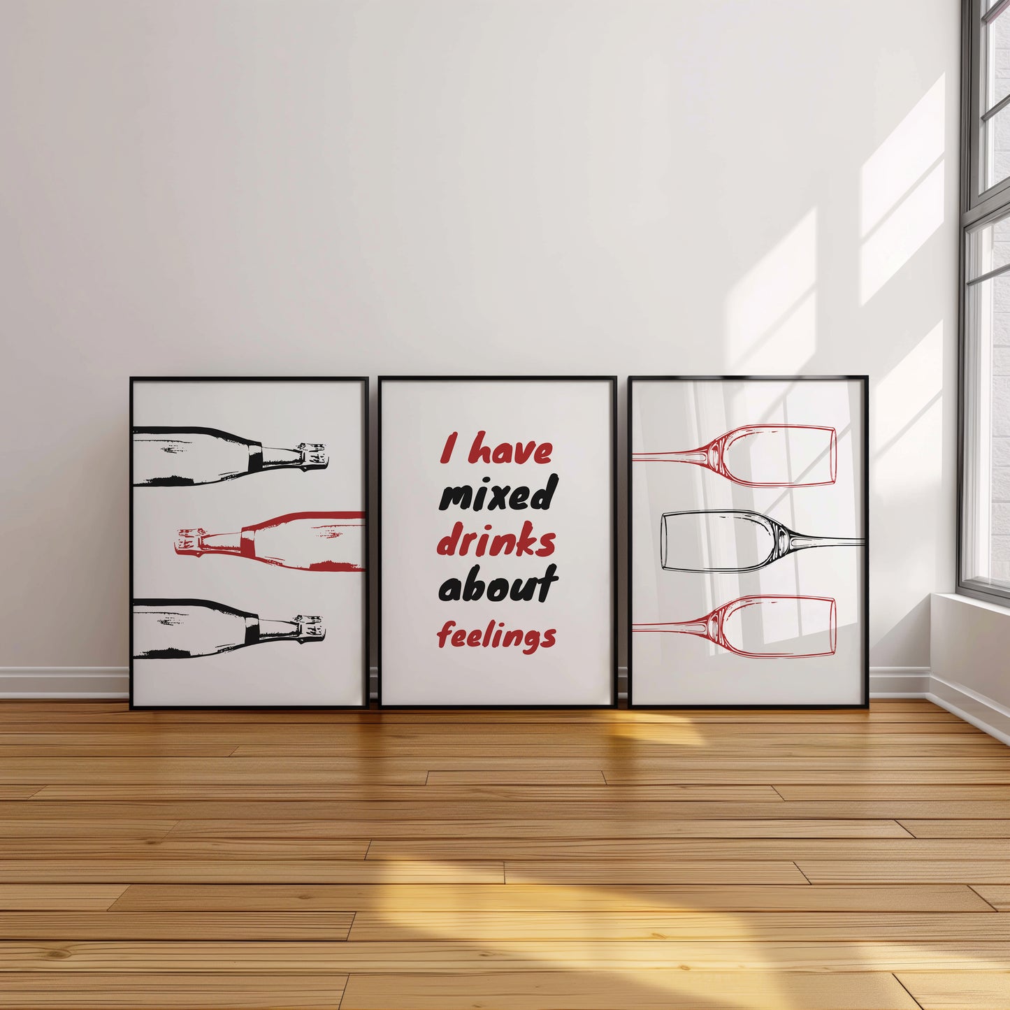 Bottles and Feelings, Set of 3, D033