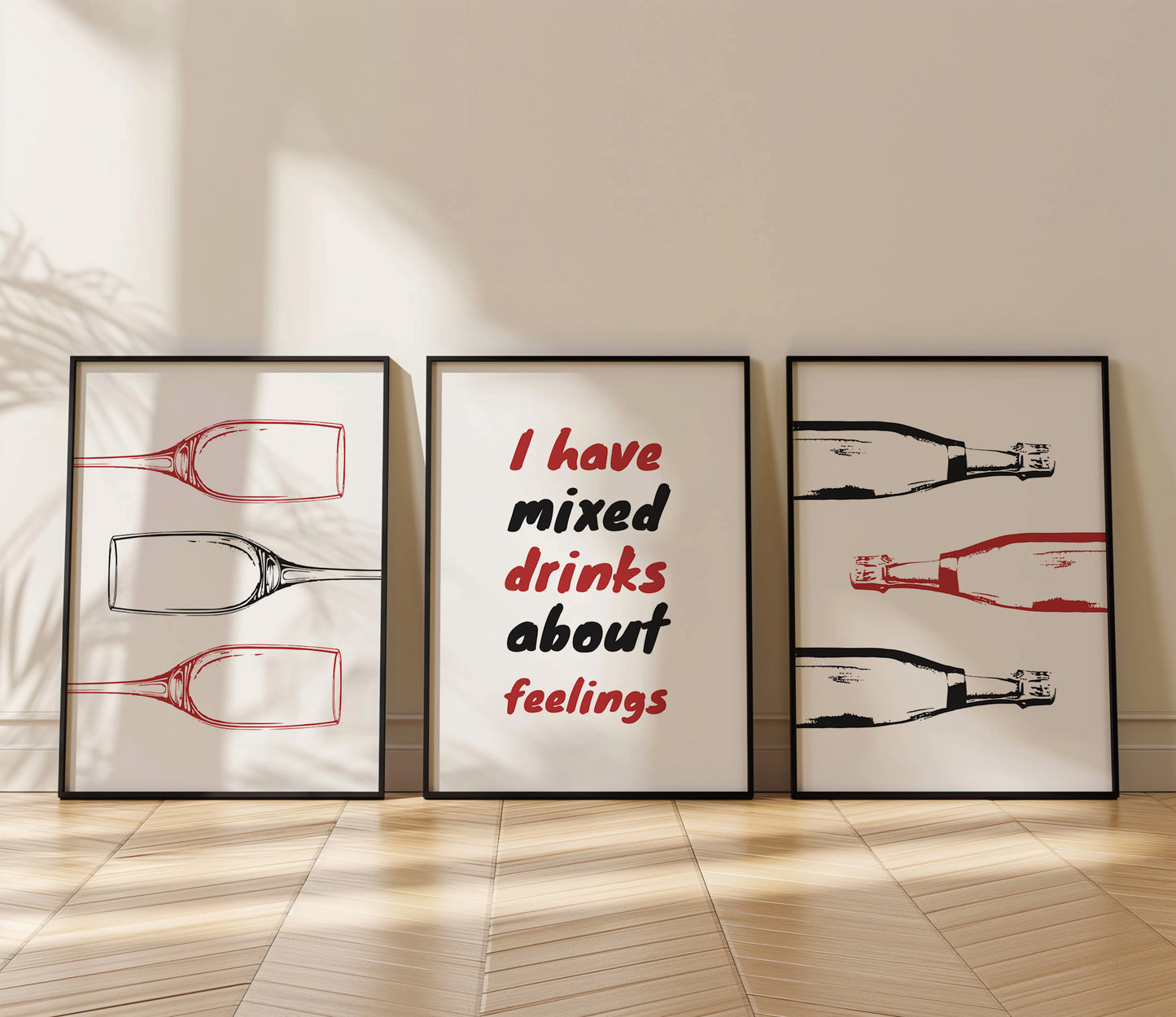 Bottles and Feelings, Set of 3, D033