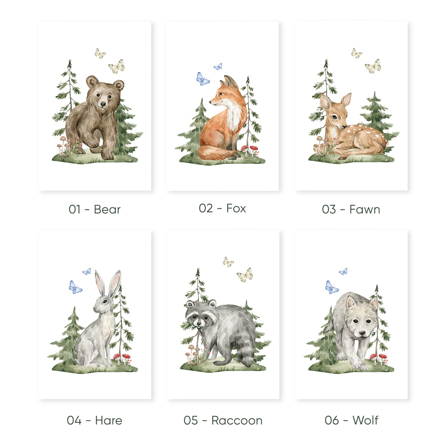 Enchanted Forest Dreamscape, Set of 3, N041