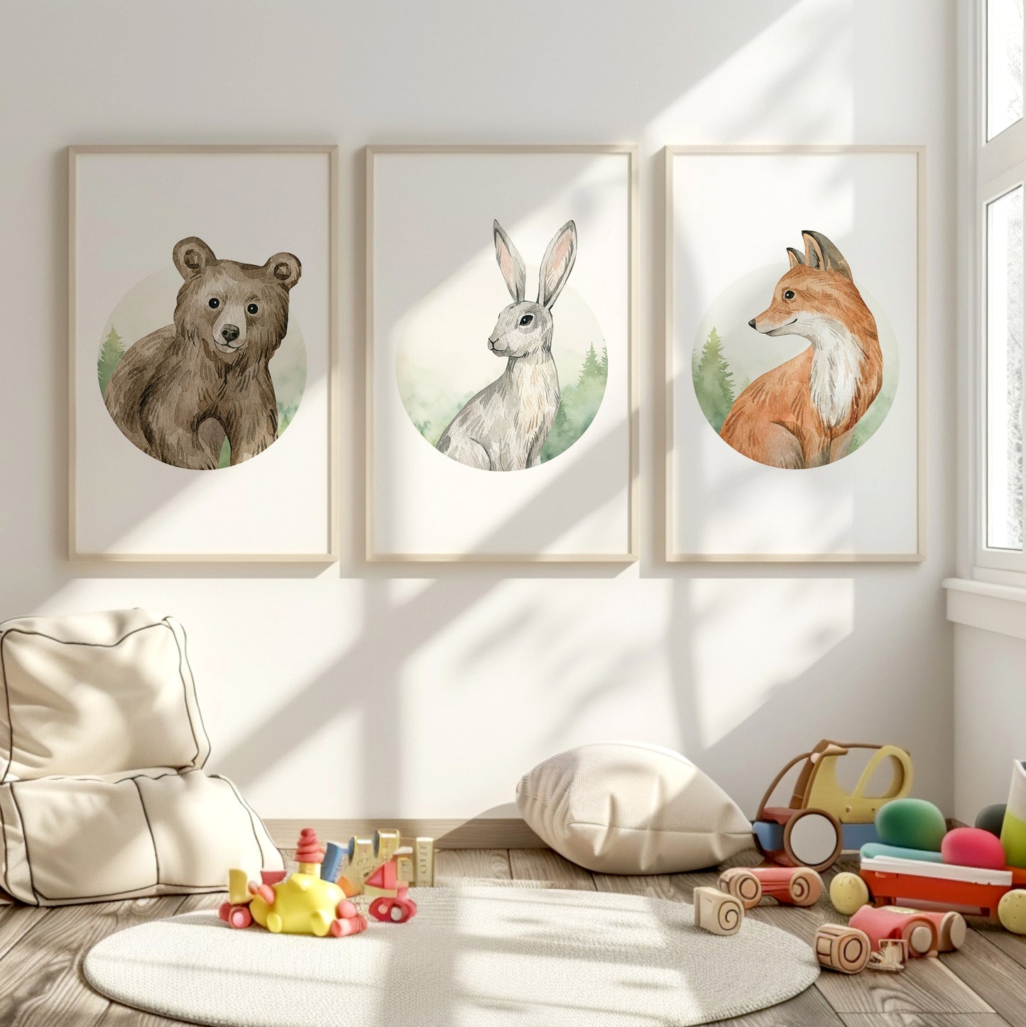 Woodland Creatures Nursery Set, Set of 3, N055