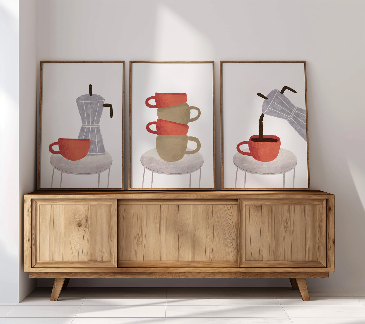 Espresso Serenade: The Harmony of Coffee and Art, Set of 3, D072