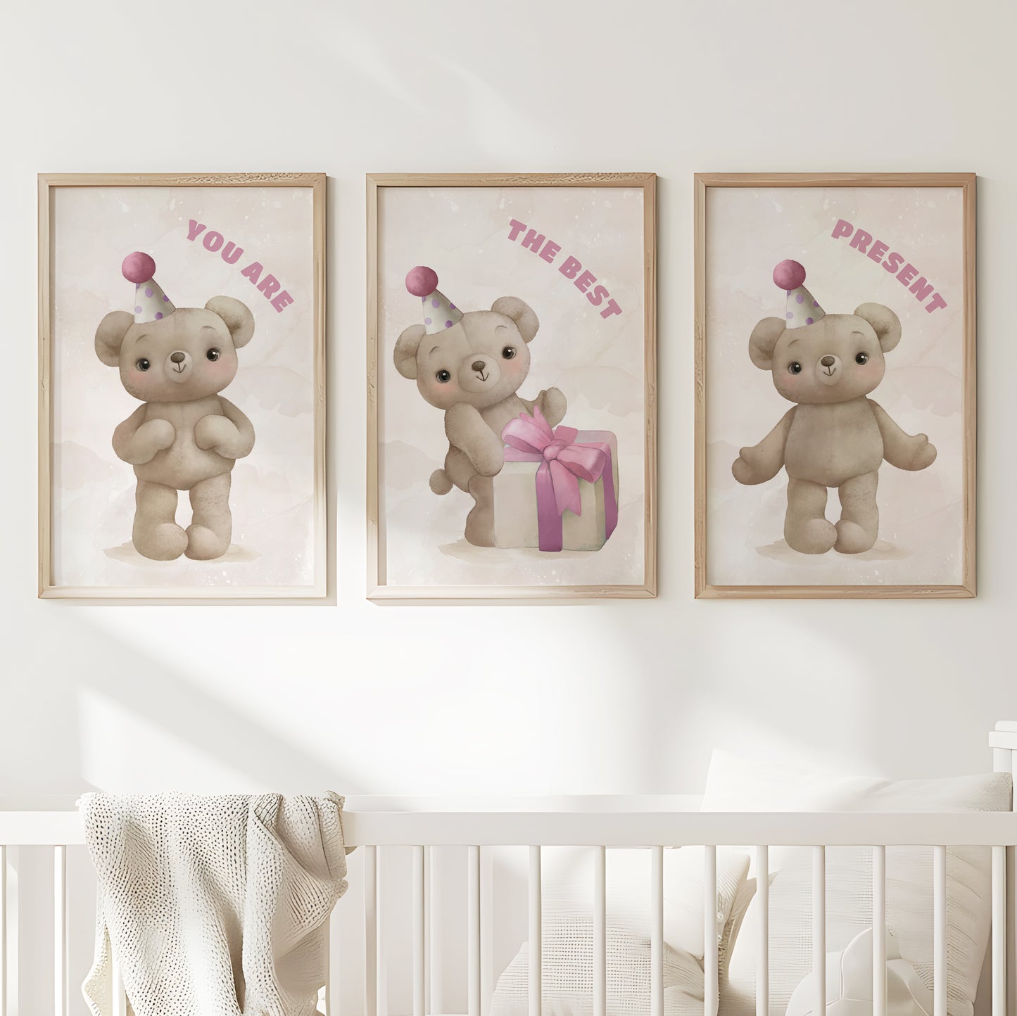 You Are the Best Gift - Adorable Nursery Wall Art Set, Set of 3, N114
