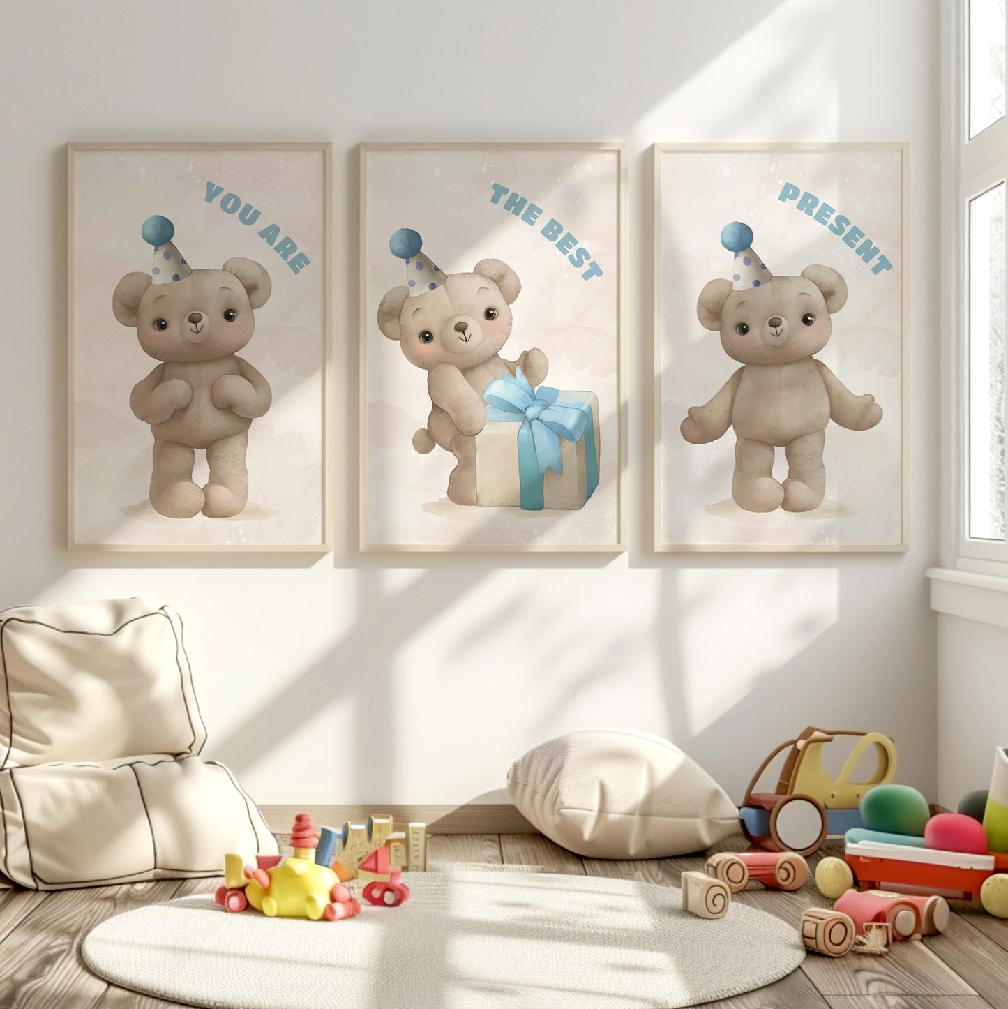 You Are the Best Gift - Adorable Nursery Wall Art Set, Set of 3, N114