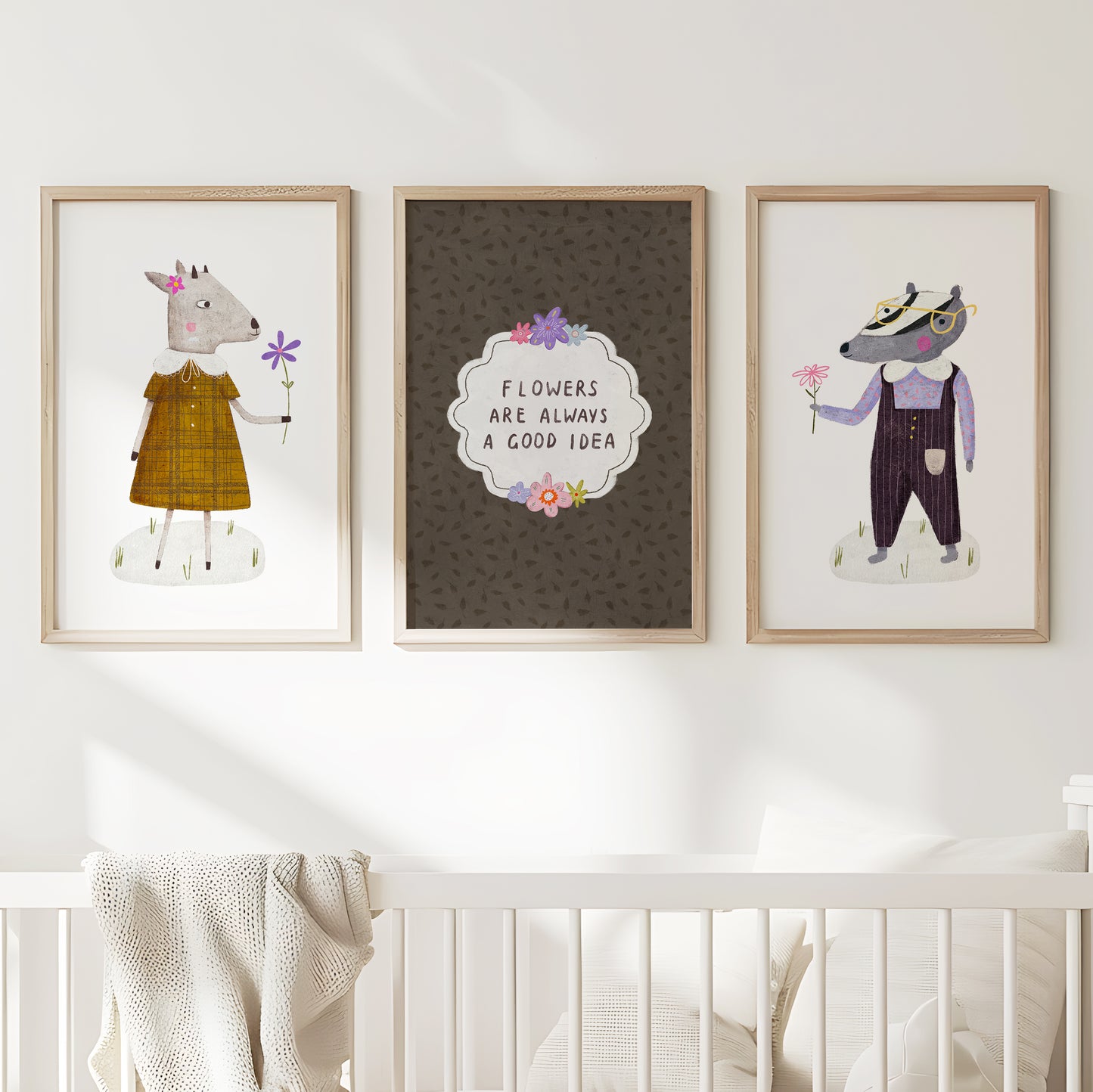 Whimsical Botanicals: Enchanted Friends of the Meadow, Set of 3, N176