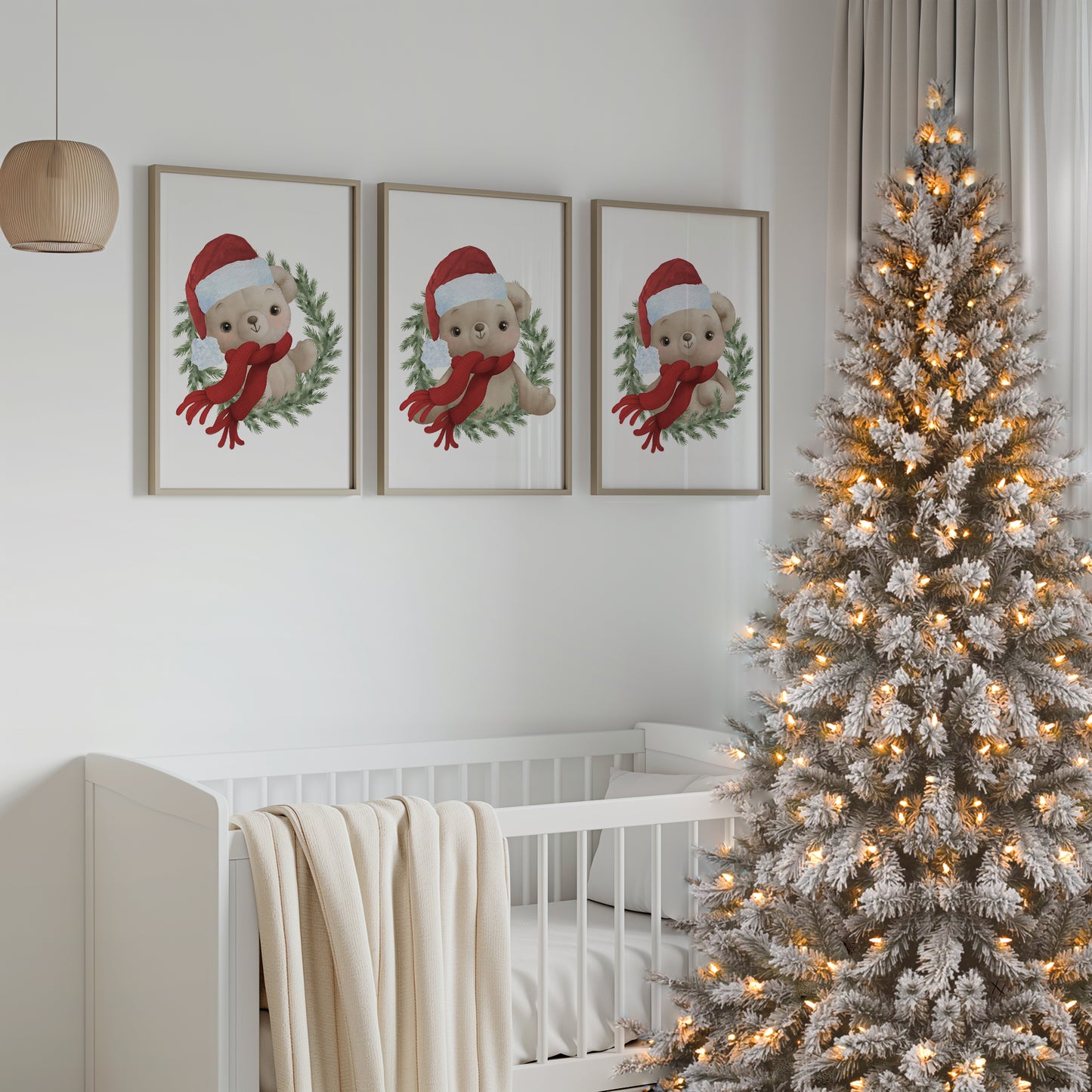 Santa's Little Helper in a Winter Hug, Set of 3, N180