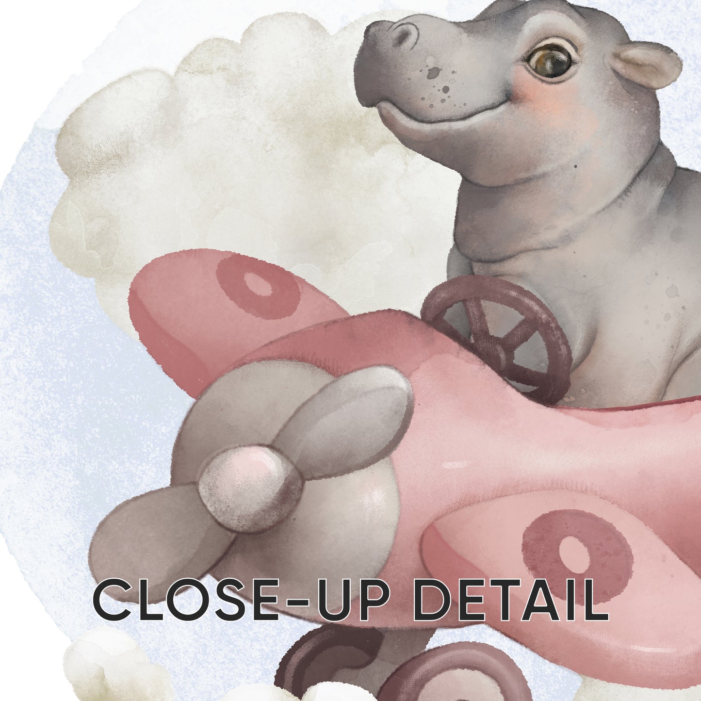 Dreamy Flights: Airplane Safari Animal Wall Art for Kids, Set of 3, N134