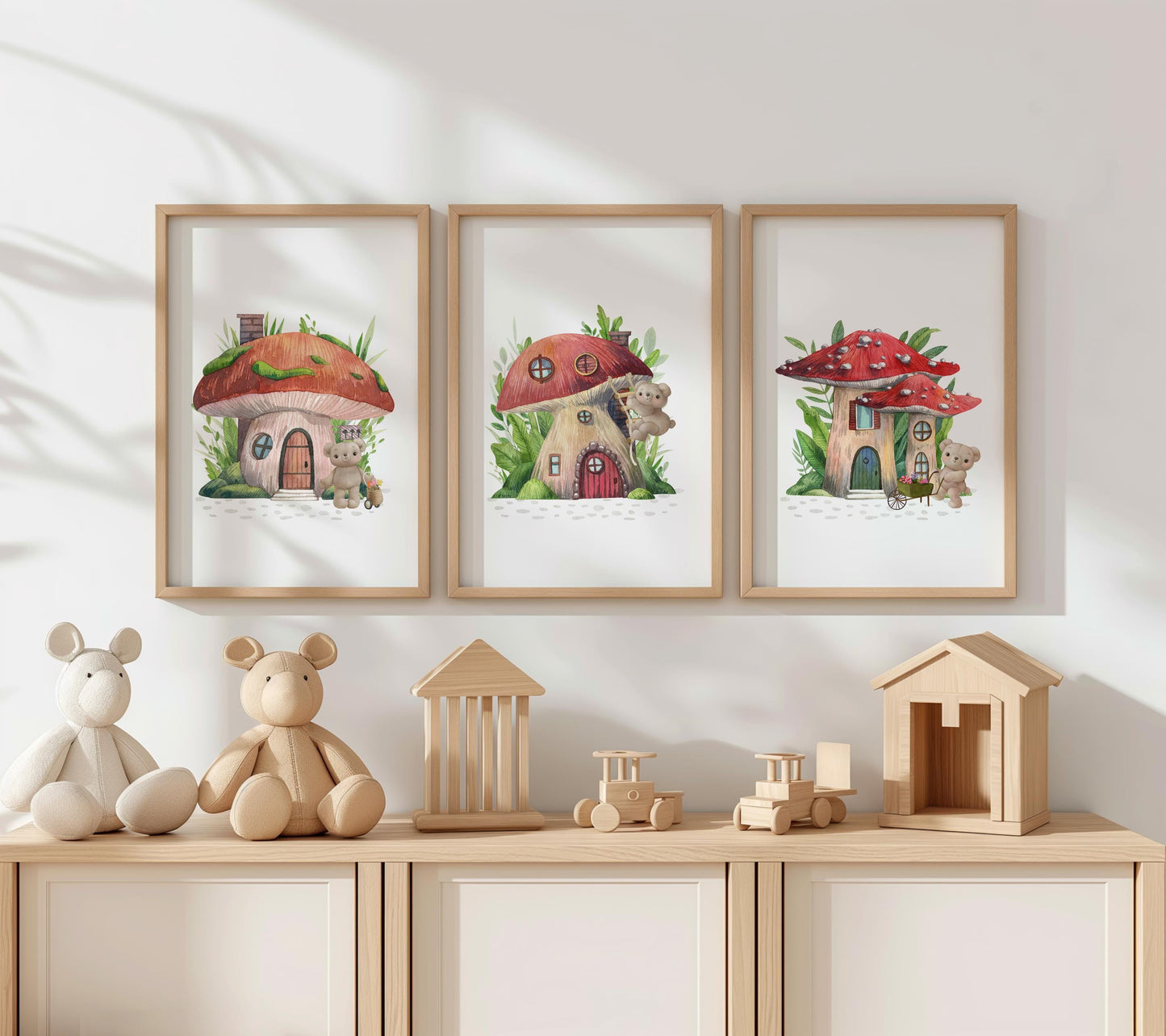 Set of 3 Whimsical Woodland Nursery Art Prints, 160