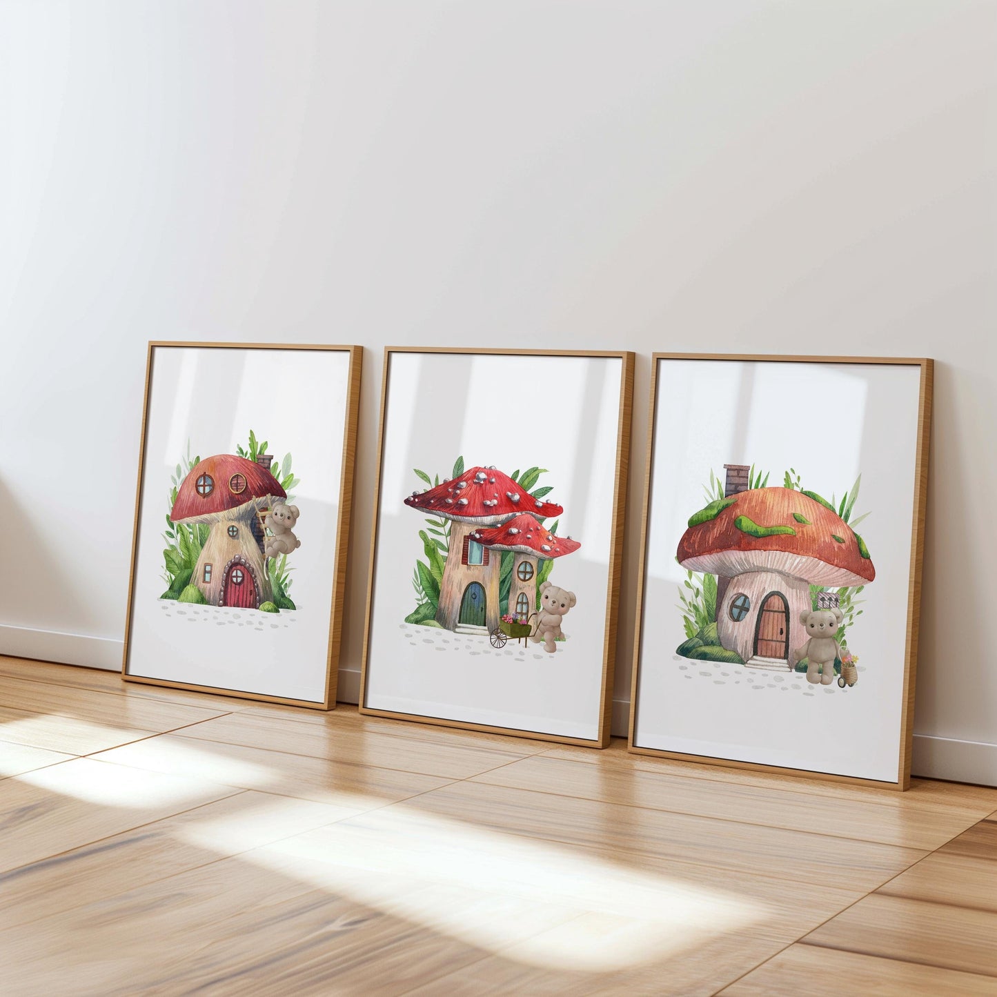 Set of 3 Whimsical Woodland Nursery Art Prints, 160