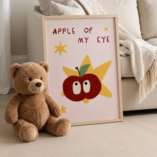 Apple of My Eye Nursery Wall Art, Baby Shower Gift, Playroom Decor (MR86)