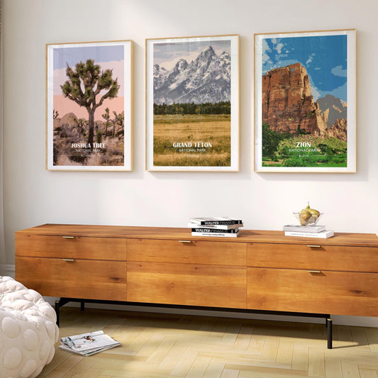 National Park Vintage Poster Set – Retro Travel Prints