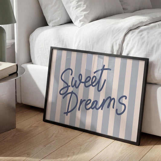 Sweet Dreams Print, Above Bed Wall Art, Dopamine Decor, Vintage Typography Bedroom Poster MR150 — poster 2