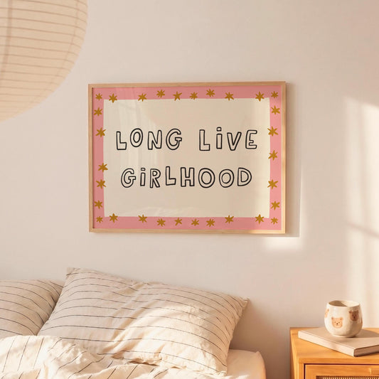 Long Live Girlhood Print, Girls Room Decor, Above Bed Wall Art, Nursery Art (MR166) — poster 2