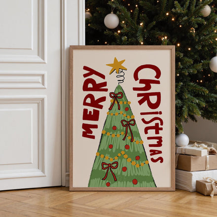 Hand drawn Christmas tree poster — Christmas & Seasonal collection