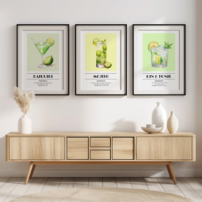 Refreshing Mixology Wall Set, Set of 3, D003