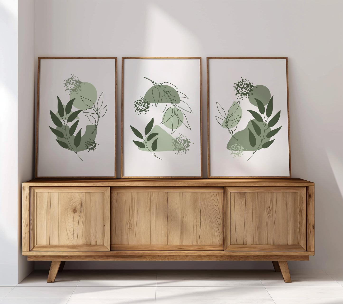 Flourish Frames: Modern Nature Print Set, Set of 3, B005