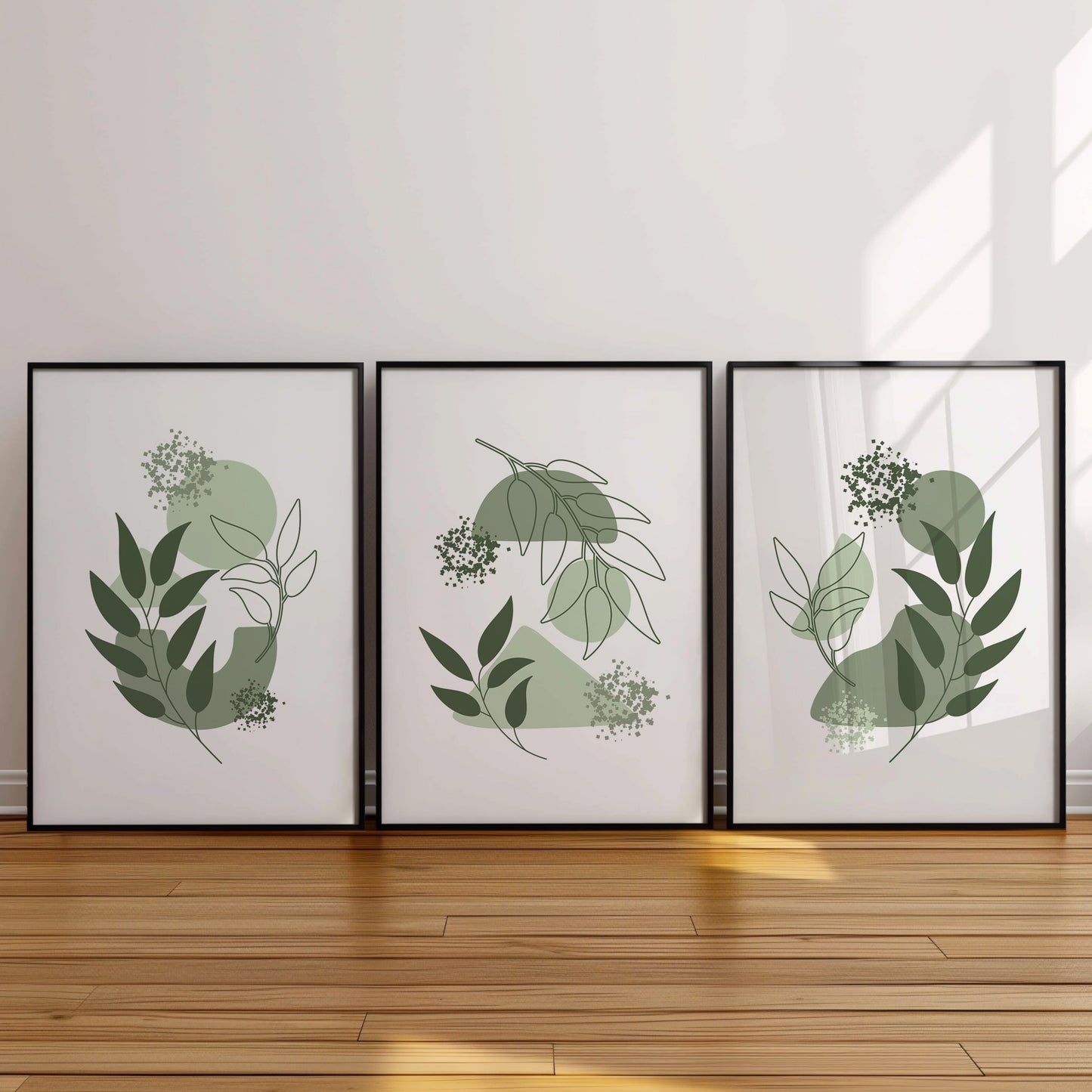 Flourish Frames: Modern Nature Print Set, Set of 3, B005