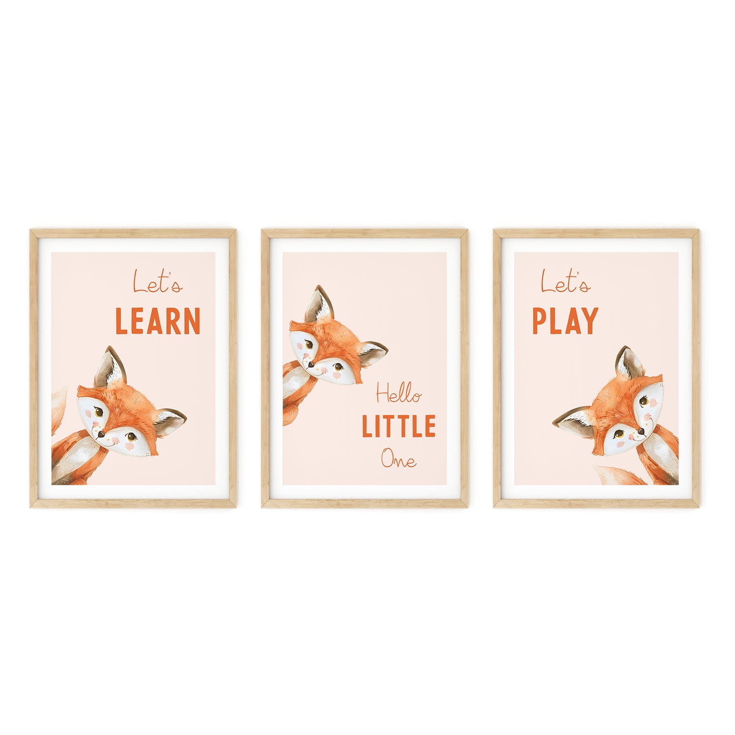 Fox Fun Nursery Prints Set of 3 N009