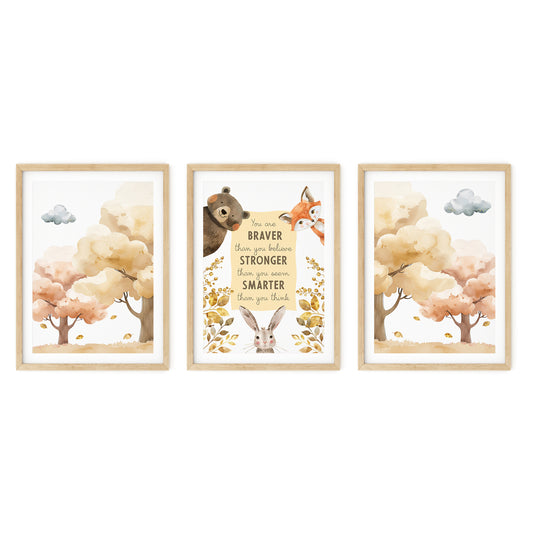 Encouraging Woodland Companions Collection. Set of 3 N010