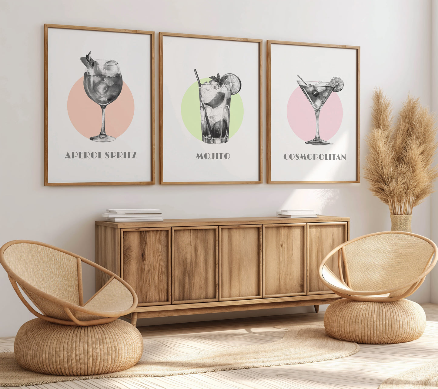 Elegant Cocktail Art Prints Collection Set of 3, D011