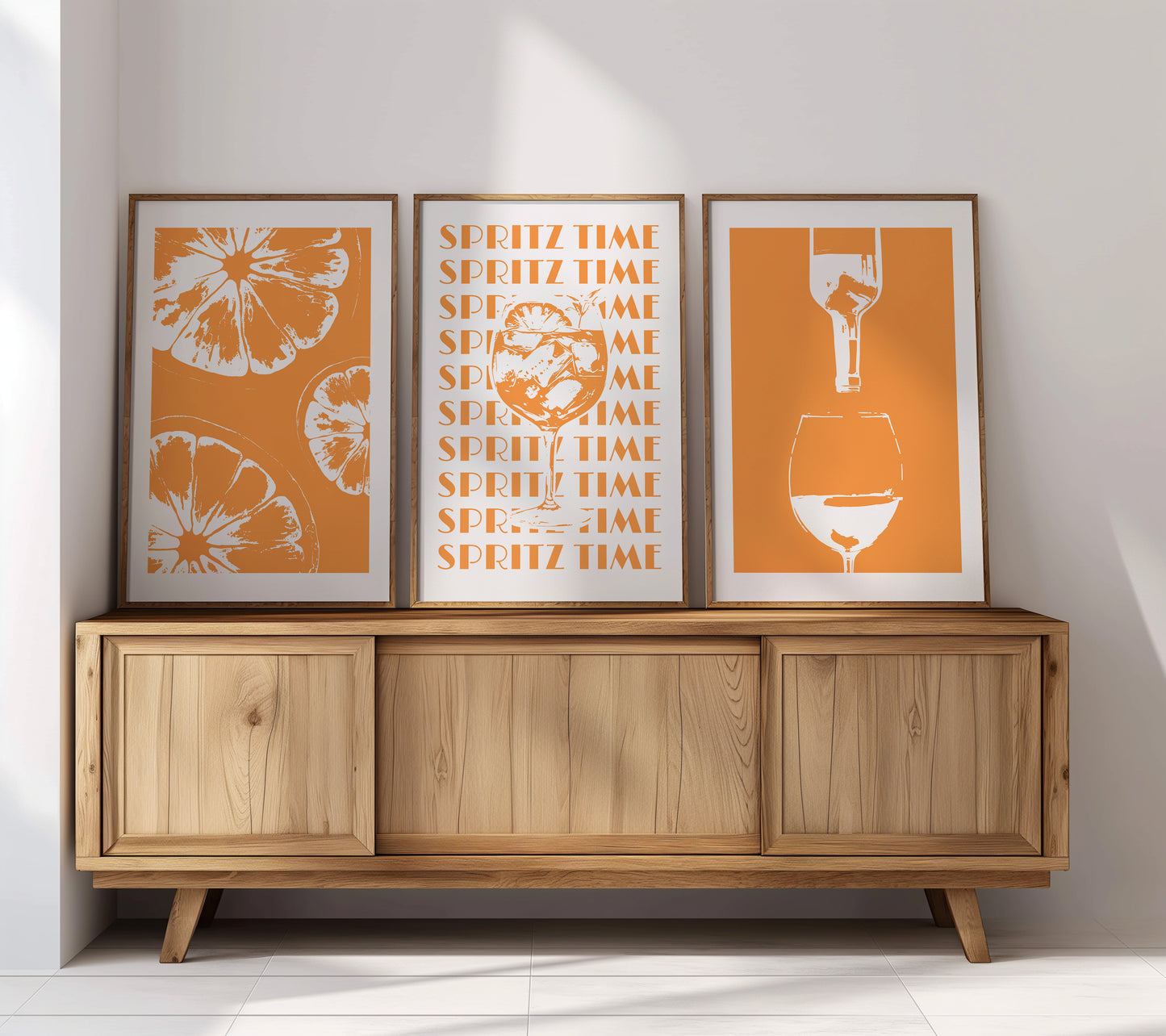 Spritz Time Sunshine: Vibrant Citrus Art for Any Space, Set of 3, D021