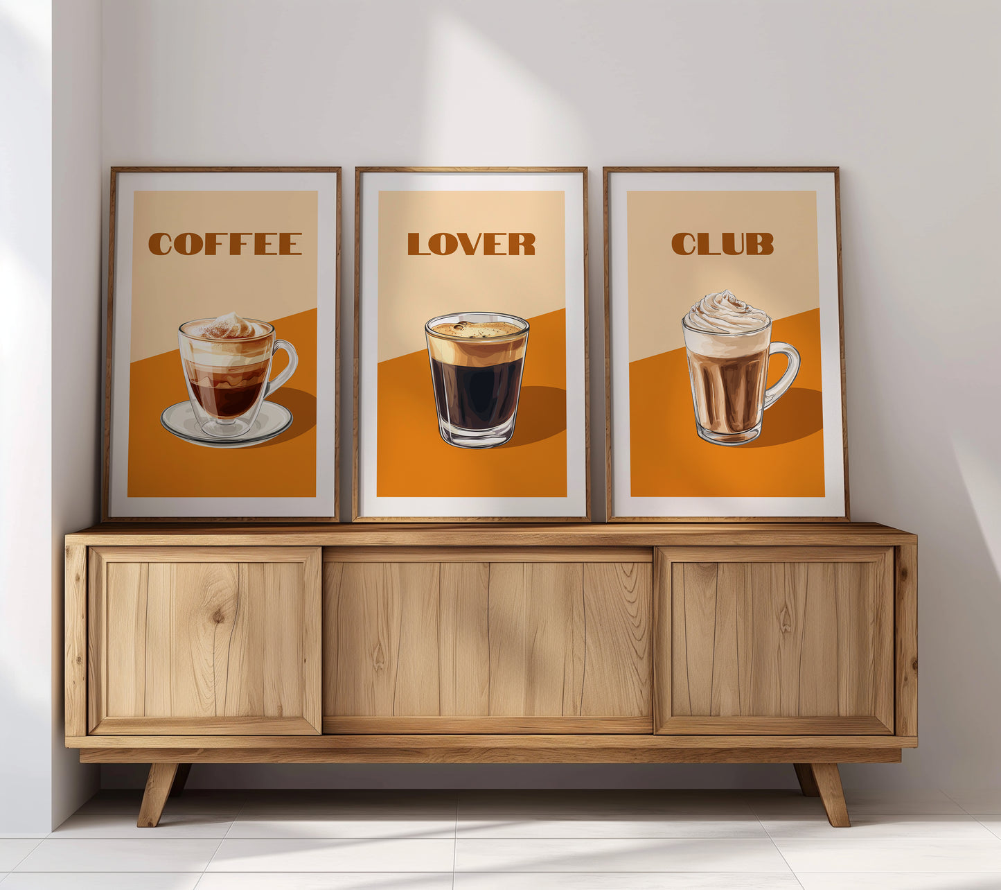 Brewed to Perfection: Coffee Trio Wall Art, Set of 3, D025