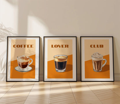 Brewed to Perfection: Coffee Trio Wall Art, Set of 3, D025