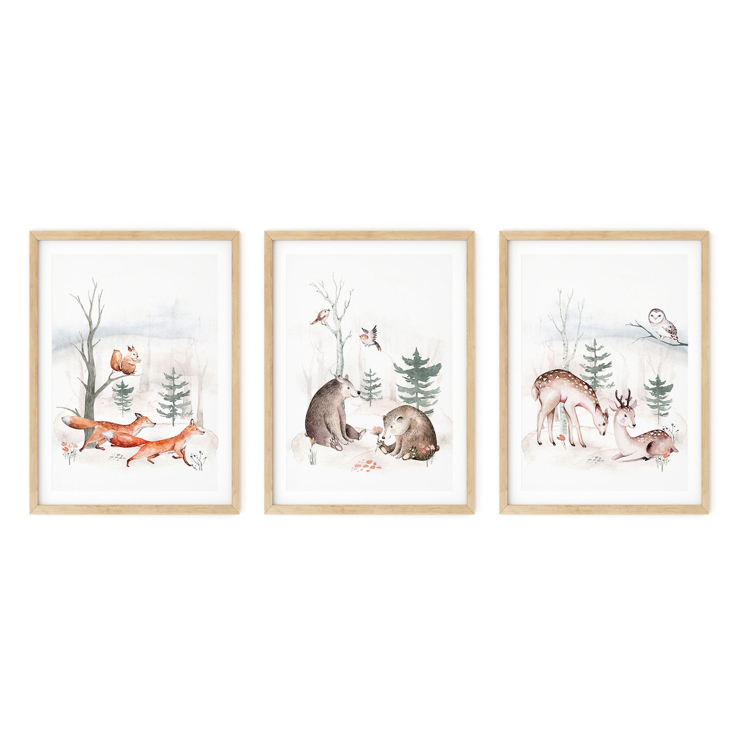 Set of 3, Woodland Whispers, N027