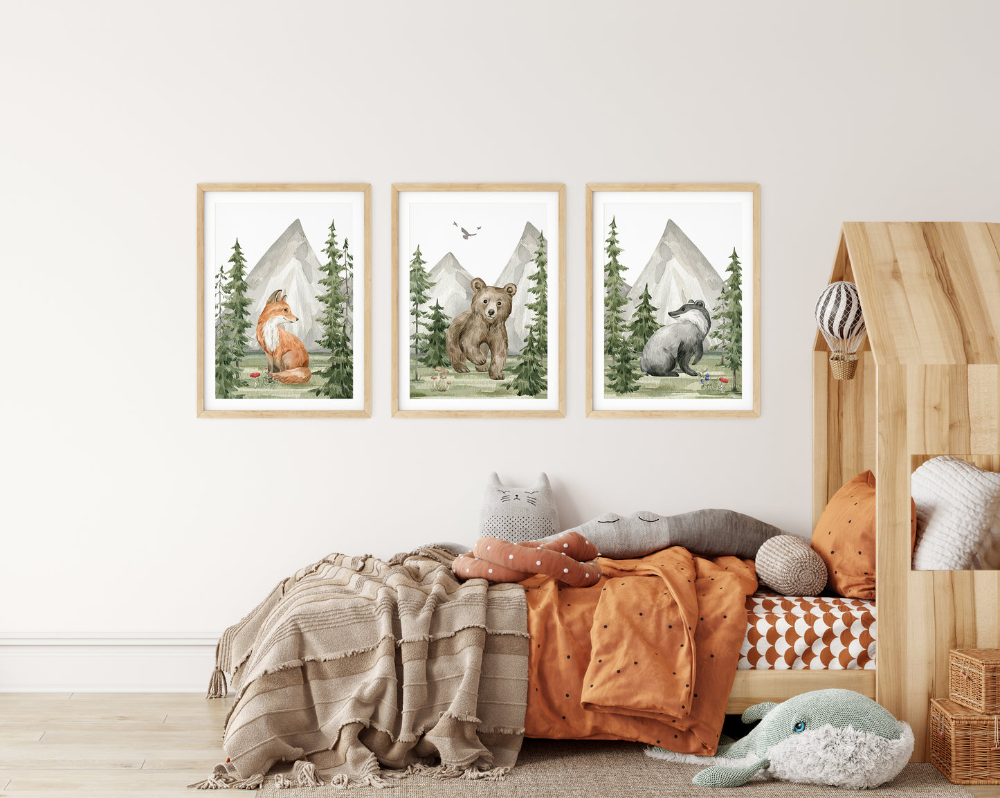 Mountain Adventures: Nursery Wall Art Collection, Set of 3, N035