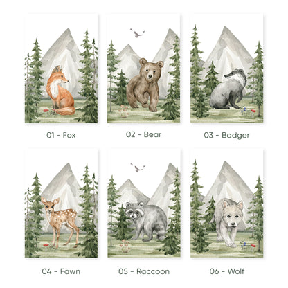 Mountain Adventures: Nursery Wall Art Collection, Set of 3, N035