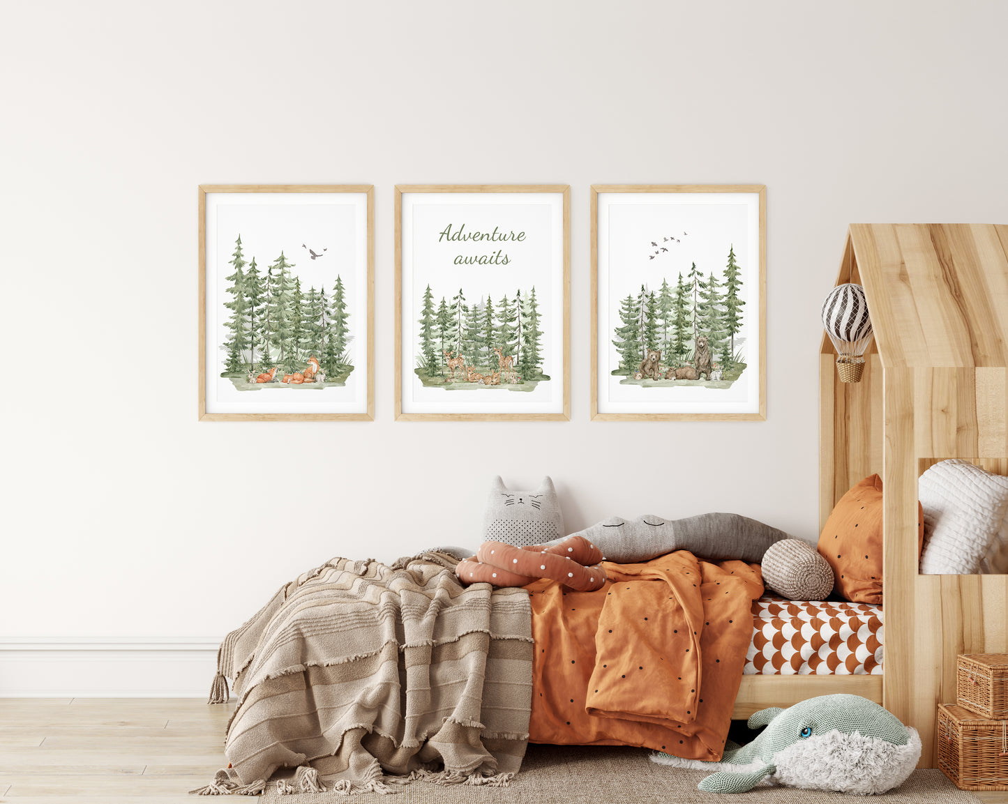 Enchanted Woodland Scene, Set of 3, N038