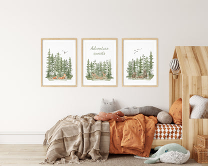 Enchanted Woodland Scene, Set of 3, N038