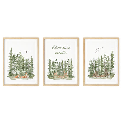 Enchanted Woodland Scene, Set of 3, N038