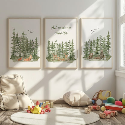 Enchanted Woodland Scene, Set of 3, N038