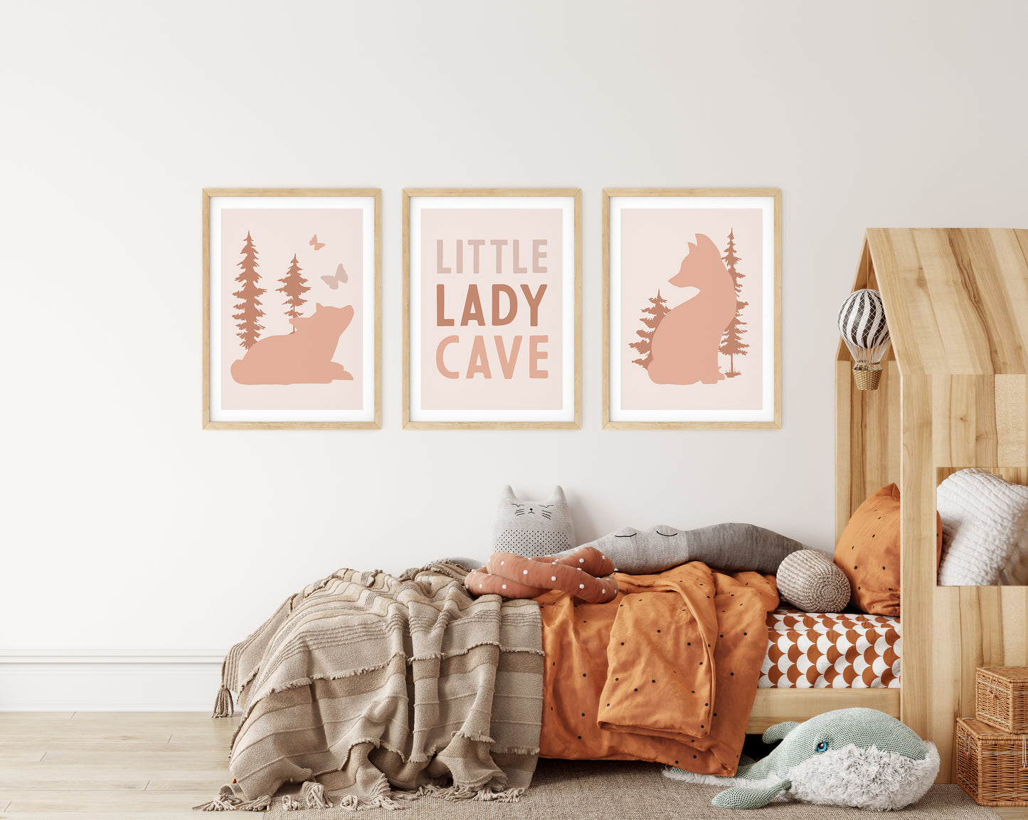 Woodland Forest Friends - Baby Room Poster Set for Nature Lovers, Set of 3, N042