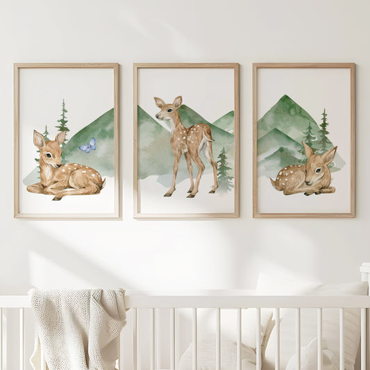 Forest Friends in the Mountains, Set of 3, N050