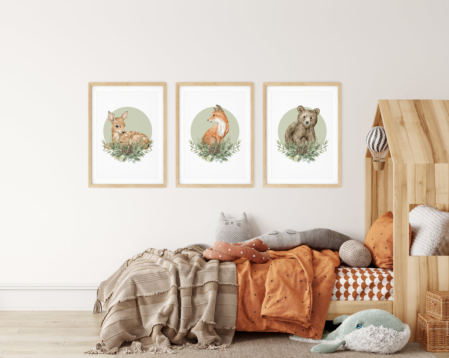 Whispers of the Wild – Woodland Nursery Prints, Set of 3, N054