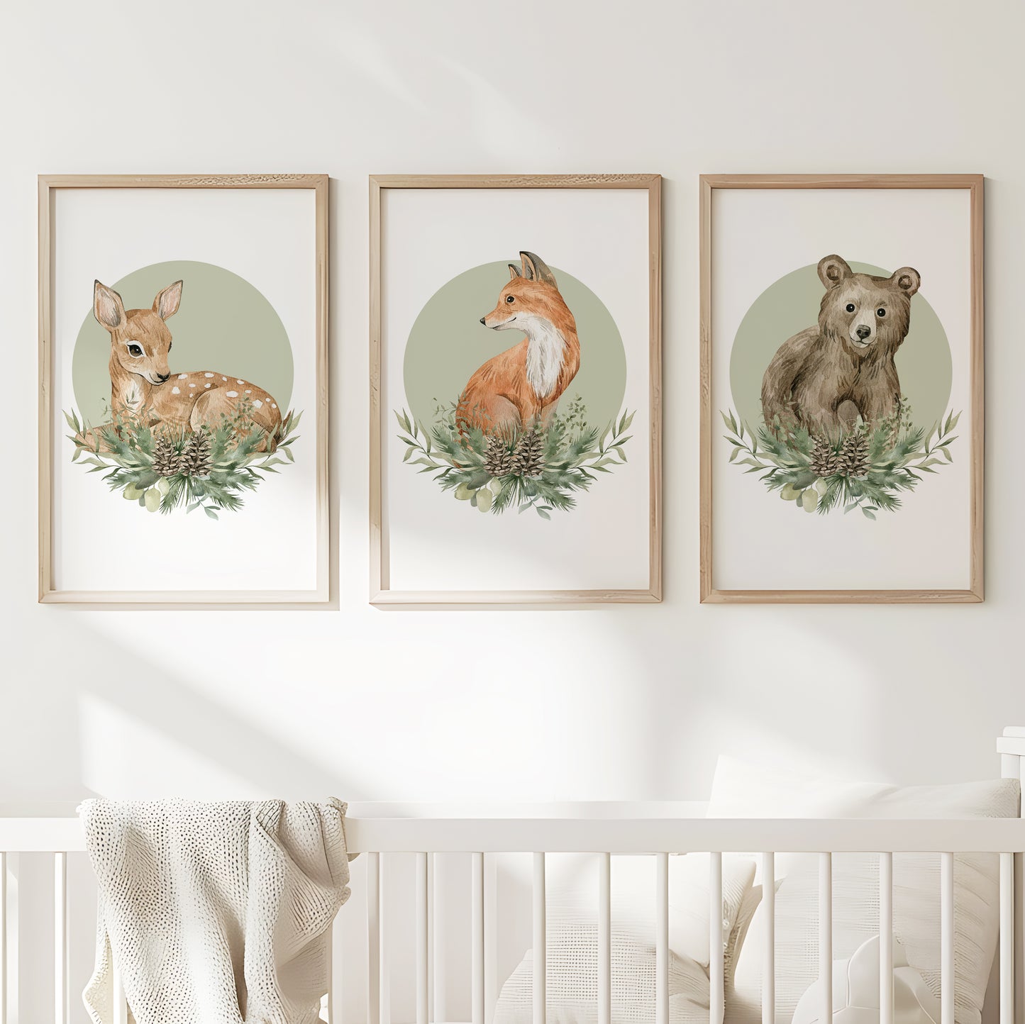 Whispers of the Wild – Woodland Nursery Prints, Set of 3, N054