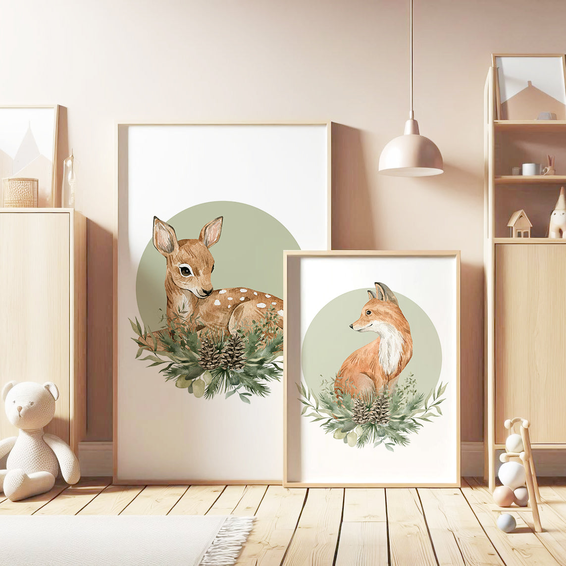 Whispers of the Wild – Woodland Nursery Prints, Set of 3, N054