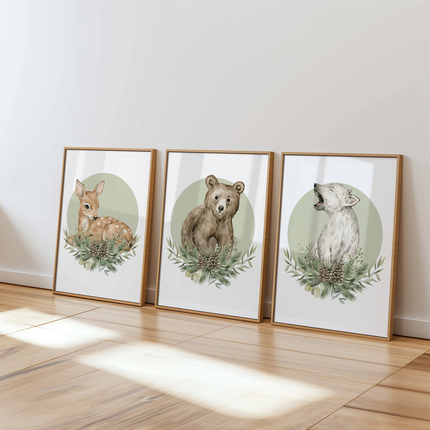 Whispers of the Wild – Woodland Nursery Prints, Set of 3, N054