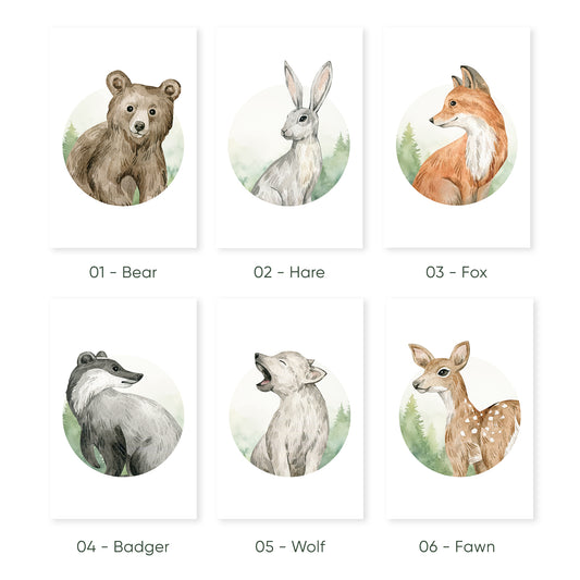 Woodland Creatures Nursery Set, Set of 3, N055