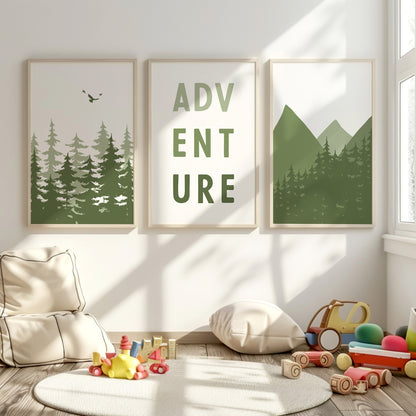 Adventure Awaits Forest Wall Set, Set of 3, N061