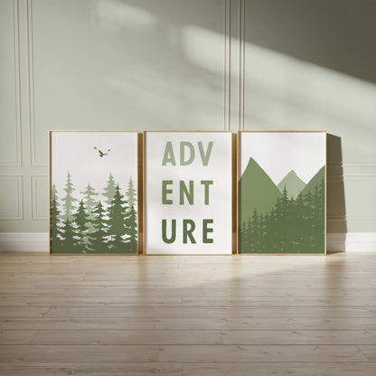 Adventure Awaits Forest Wall Set, Set of 3, N061