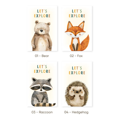 Autumn Adventure Nursery Set – Let’s Explore with Woodland Friends, Set of 3, N062