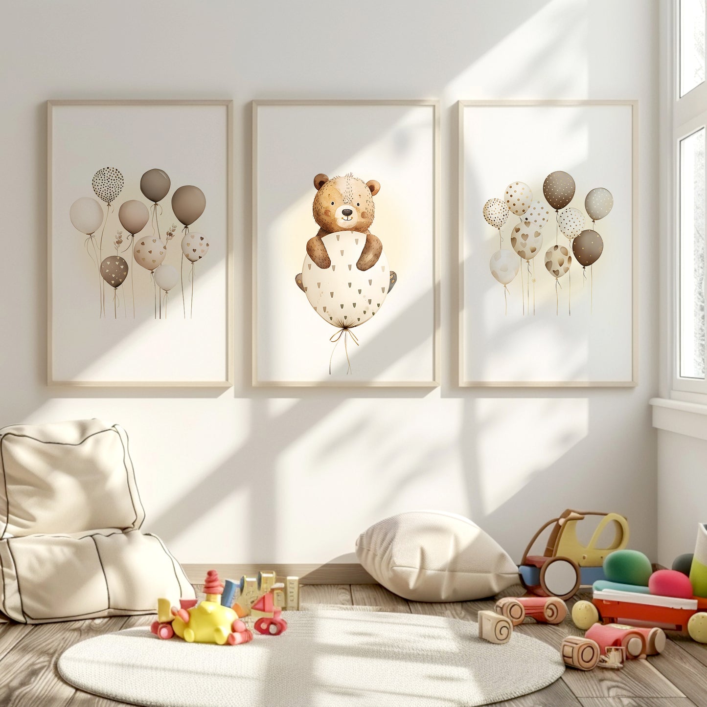 Dreamland Balloons: Nursery Wall Deco, Set of 3, N064