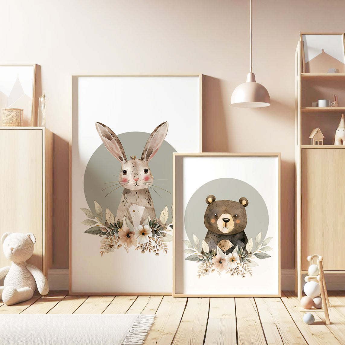 Forest Animal Nursery Prints, Set of 3, N068