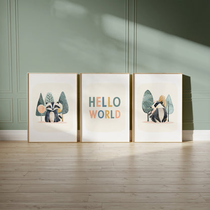 Whimsical Woodland Hello Set, Set of 3, N069