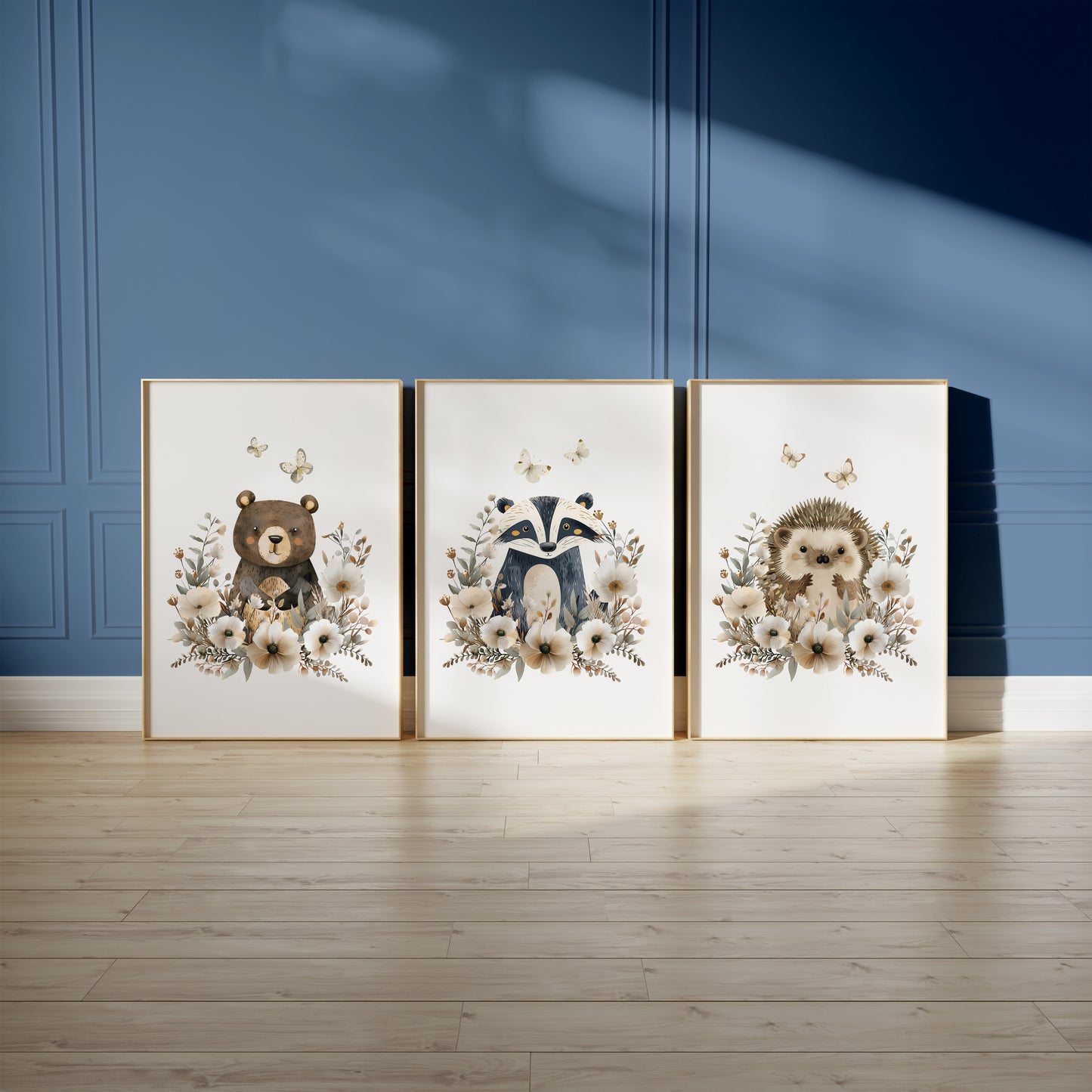 Boho Woodland Nursery Print Set, Set of 3, N071