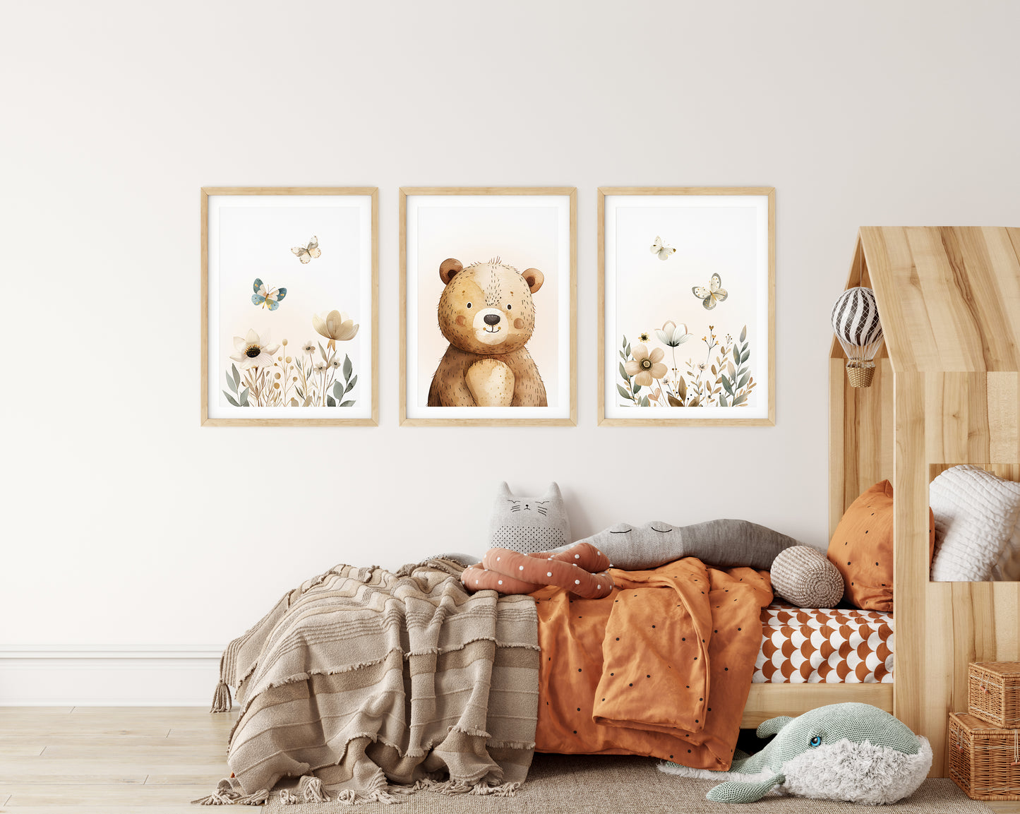 Gentle Creatures - Woodland Animal Wall Decor for Kids, Set of 3, N074